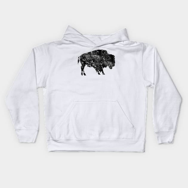 Bison Kids Hoodie by erzebeth